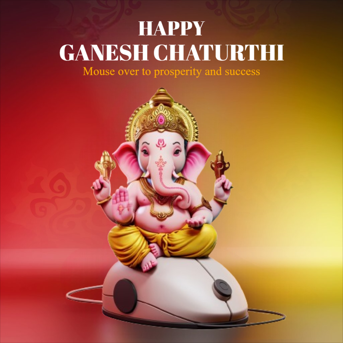 Creative Ganesh Chaturthi Best Wishes Greeting customized Easy To Use Template Design