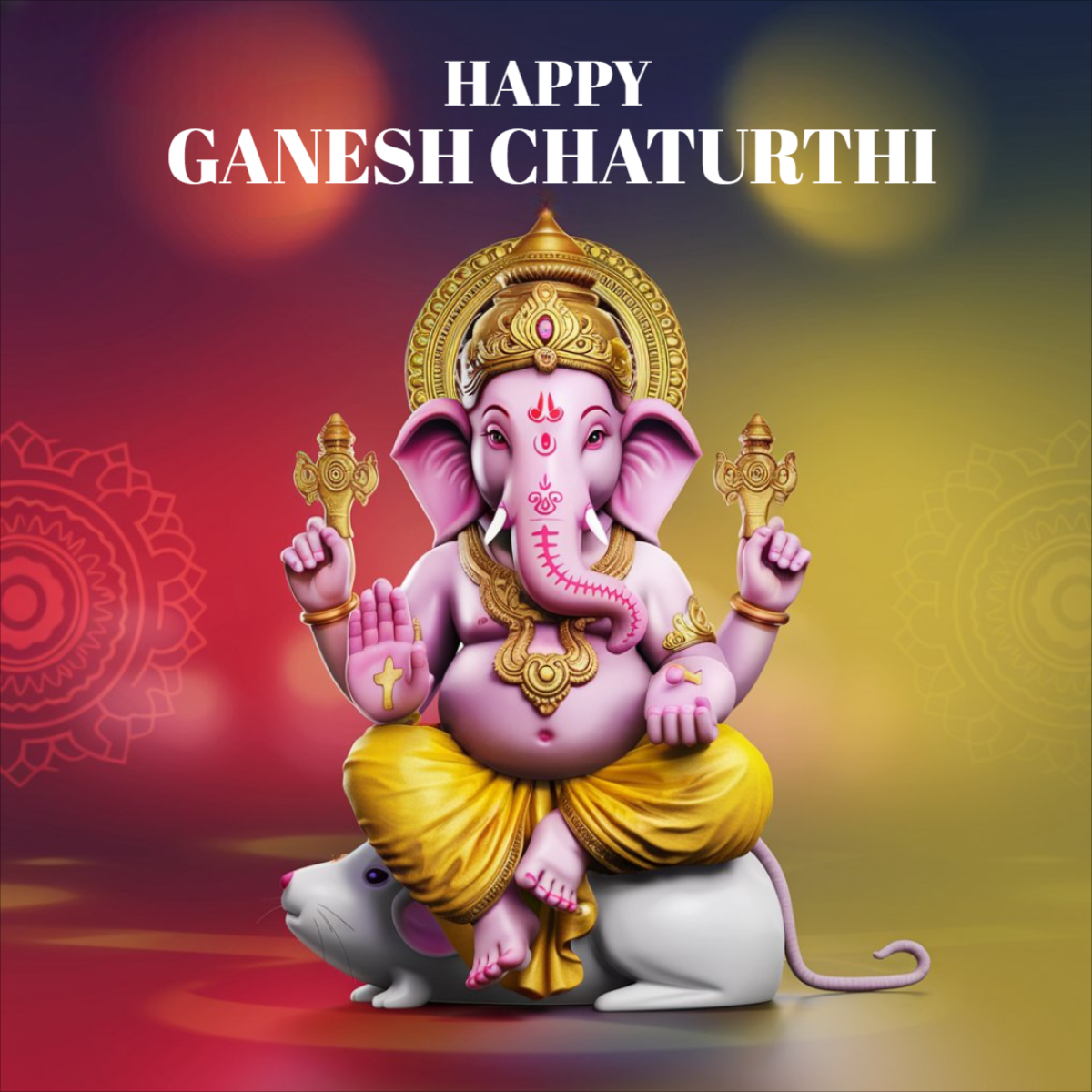 Ganesh Chaturthi Best Wishes Greeting customized Easy To Use Template Design