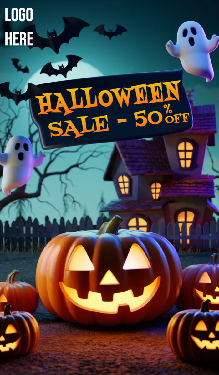 Happy Halloween Sale Flyer Easy to use Template Download For Free