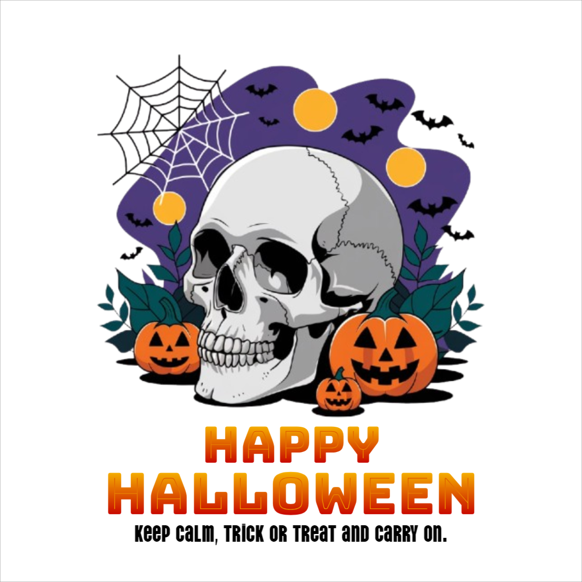 Happy Halloween Greeting Template Design For Free