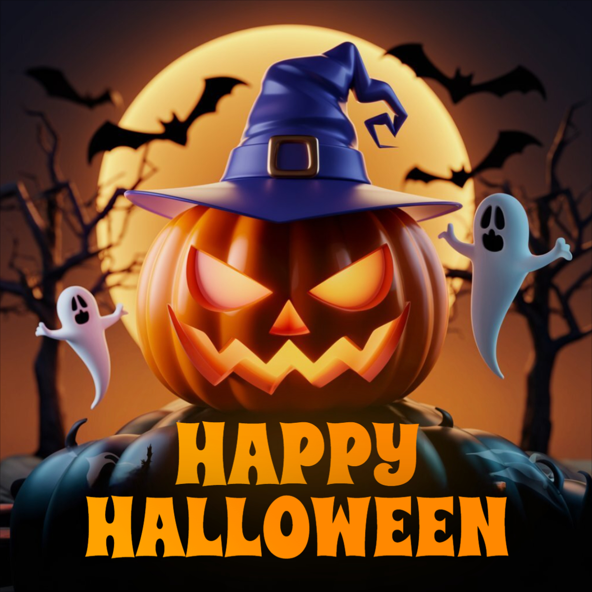 3D Halloween Template Design Download For Free