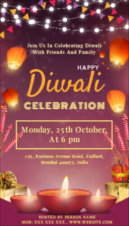 Diwali Invitation Card Templates Free