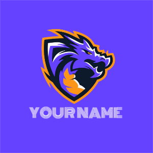 Create a Free Gaming Logo Design With Dragon For Free