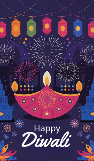 Happy Diwali Wishing Template For Free