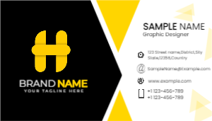 business card for h brand 