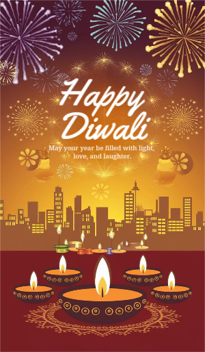 Happy Diwali Free instagram Stories Template Download For Free