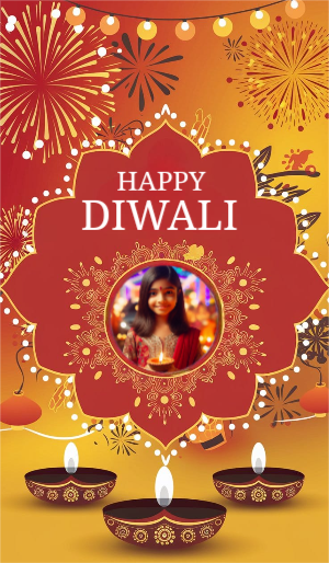 Happy Diwali Personalized Photo Template Download For Free 