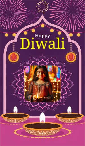 Free Diwali Personalized Template With PhotoHolder Use For Free