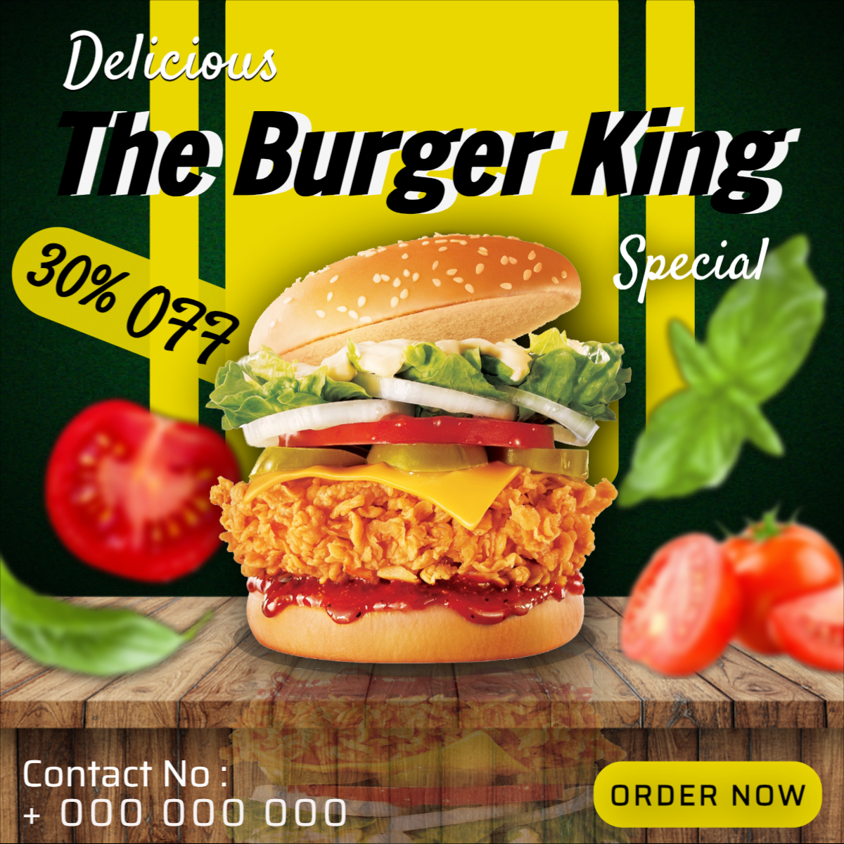 Edit Burger Product Poster Social Media Posts Template Free