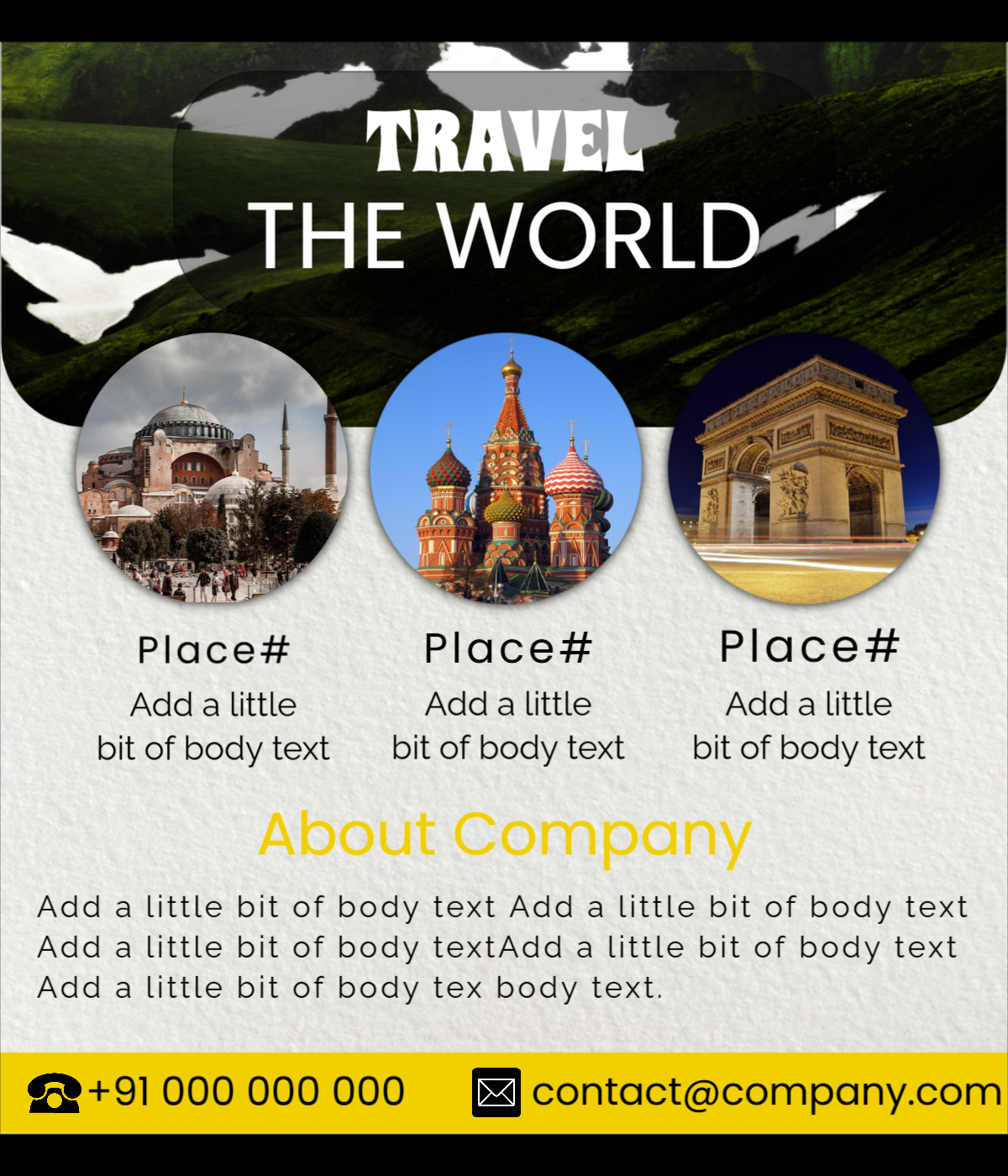 Travel Poster Template Social Media Posts Free Template