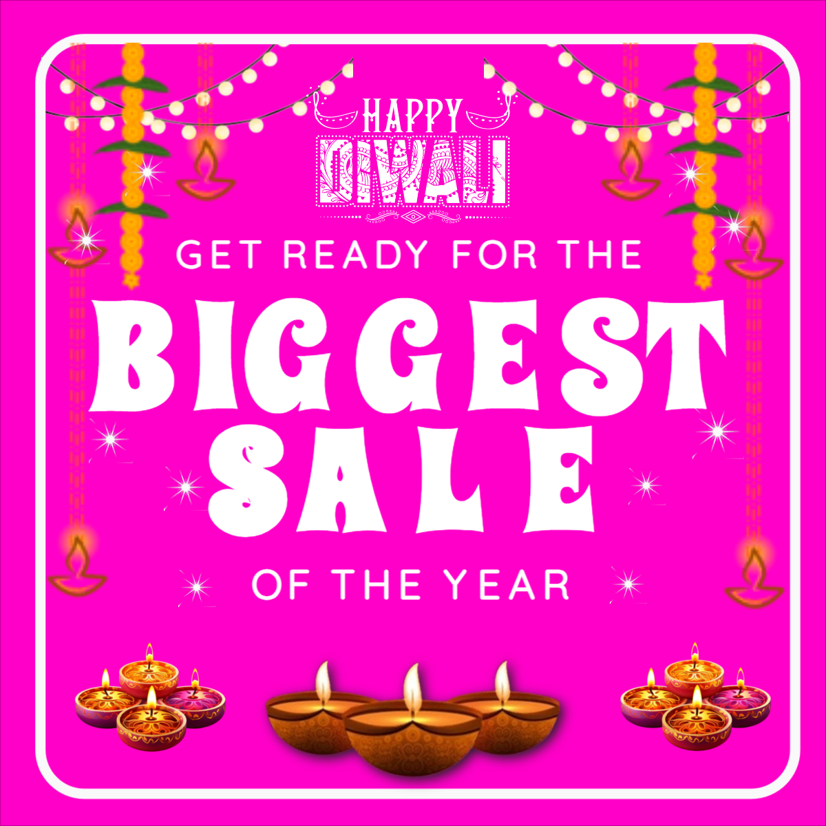 Diwali Big Sale Template Social Media Post Design