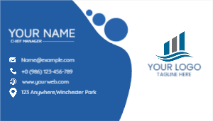 blue business card 