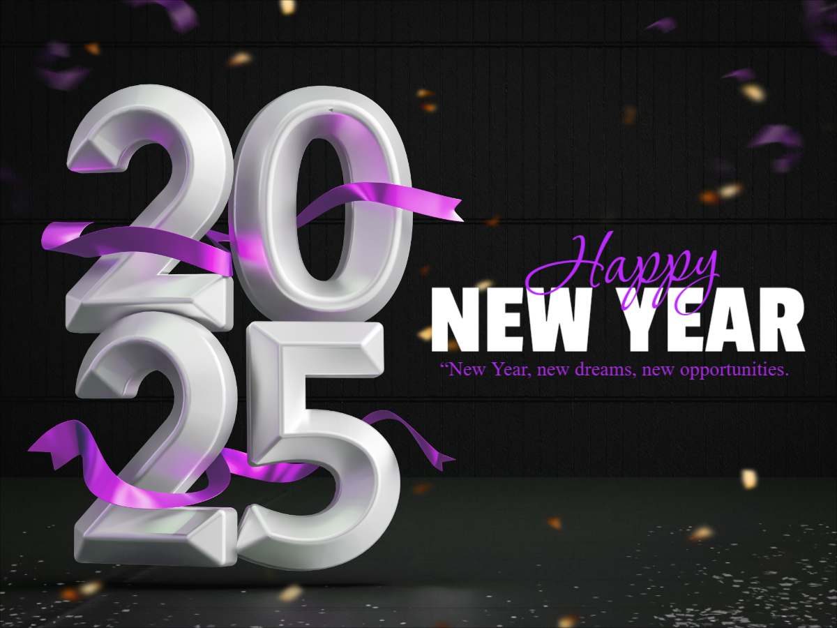 New Year 2025 Celebration Post Social Media Online Template For Free