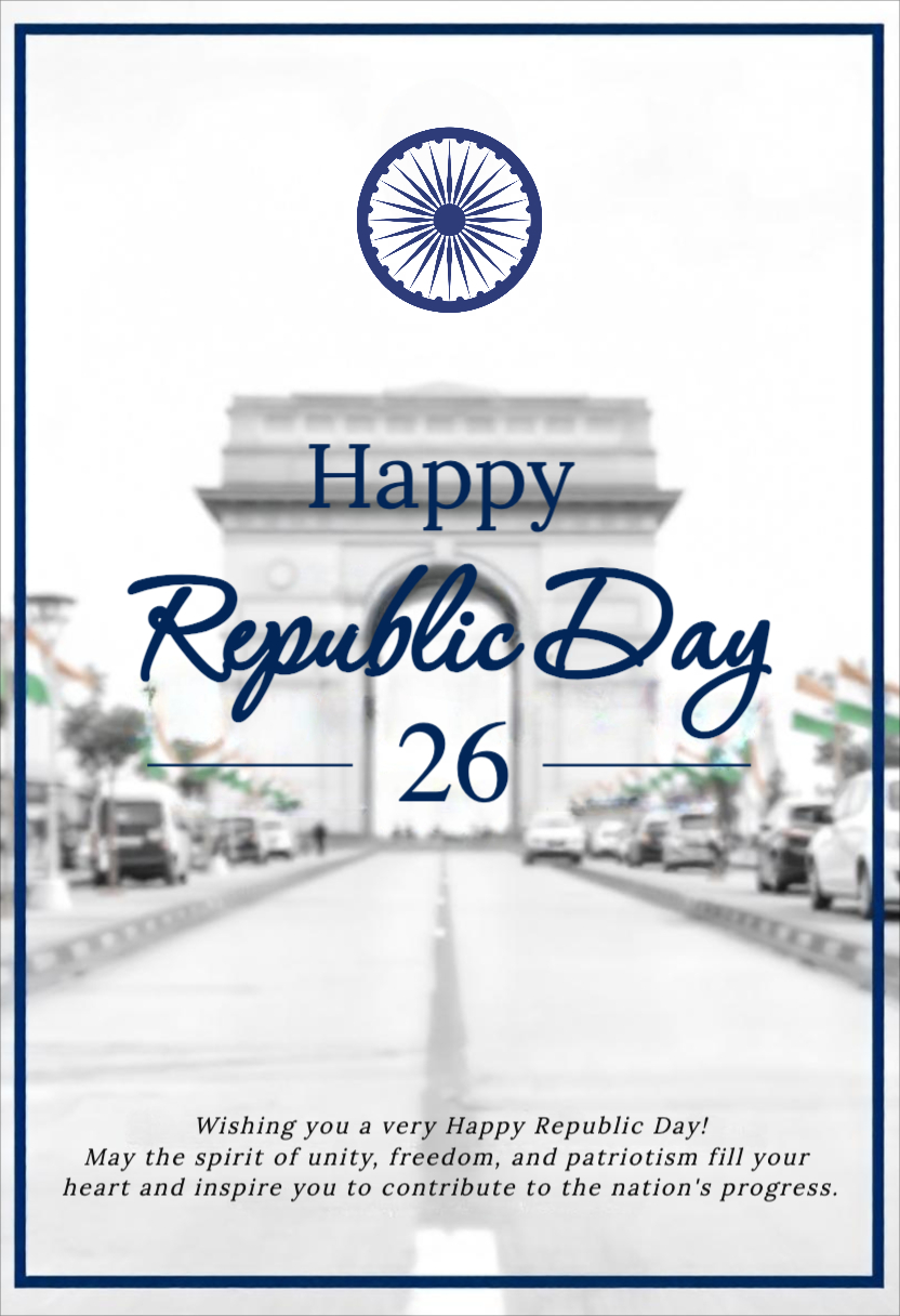 Editable Happy Republic Day Poster Template - Eye-Catching Design for Facebook & Instagram