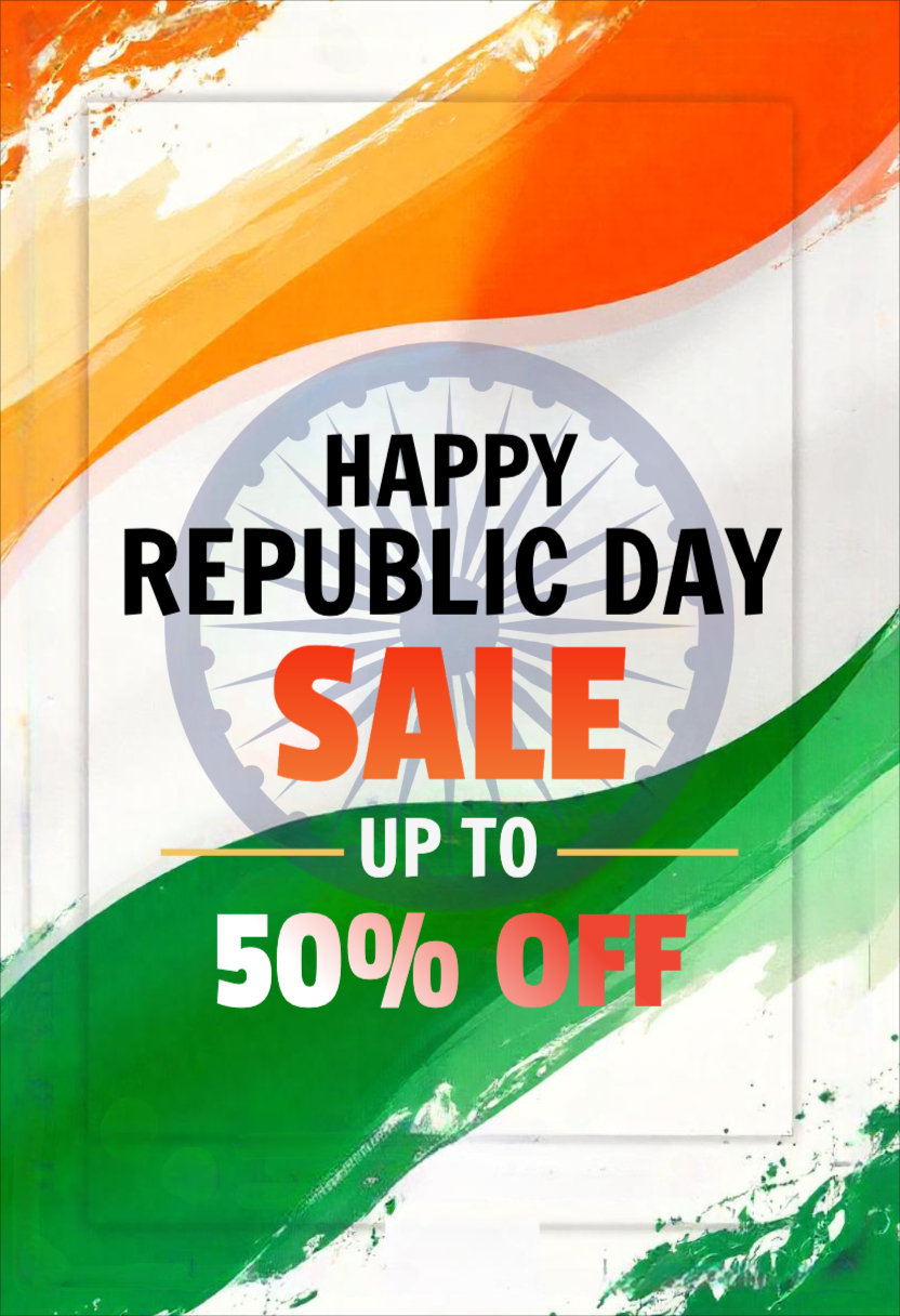 Editable Happy Republic Day 26 Sale Poster Template for Facebook & Instagram – Eye-Catching Design