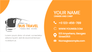 BUS TRAVEL AGENCY BUSINESS CARD 