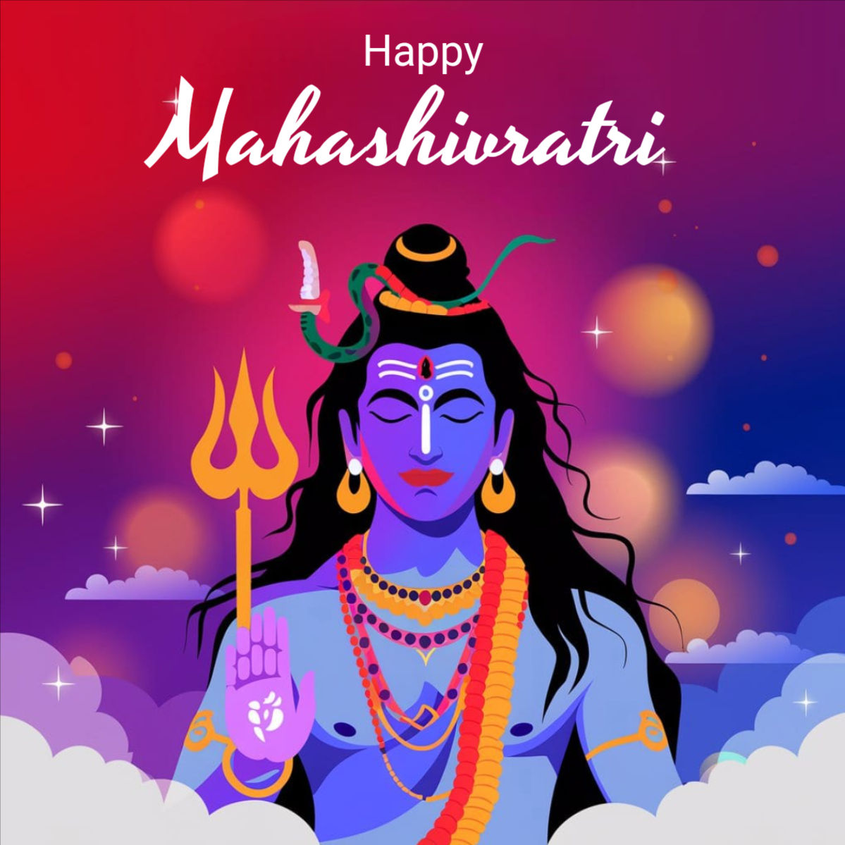 Mahashivratri illustrative Creative social media post design download for free