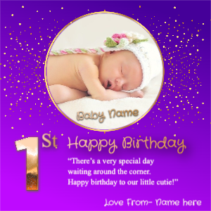 Baby 1st Birthday Wishes Card