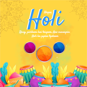 happy holi template banner 