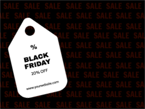 Black friday sale Tag banner template design