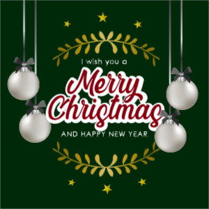 Christmas and New Year Banner template design, online editor
