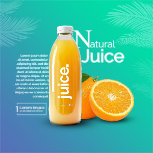 orange juice banner template