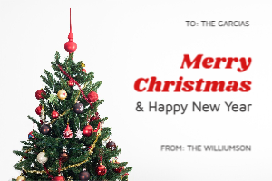 Merry Christmas wishes with xmas tree design