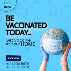 Get Vaccinated Heath Care Instagram Banner template
