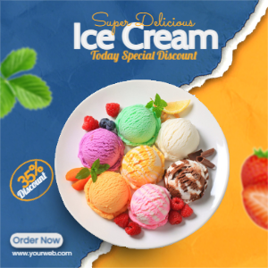 Ice Cream Banner Template