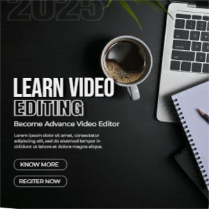 LEARN VIDEO EDITING BANNER TEMPLATE 