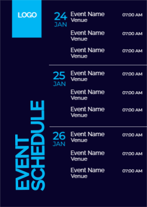 Event Schedule Design Template