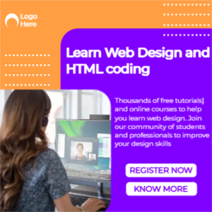 Web Design Course Banner Template 