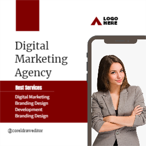 Red and White Minimal Elegant Digital Marketing Agency Instagram Post