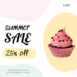 Cup Cake Summer Sale Download Free Editable Online Template