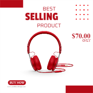 Headphone Product Poster Free Editable Template
