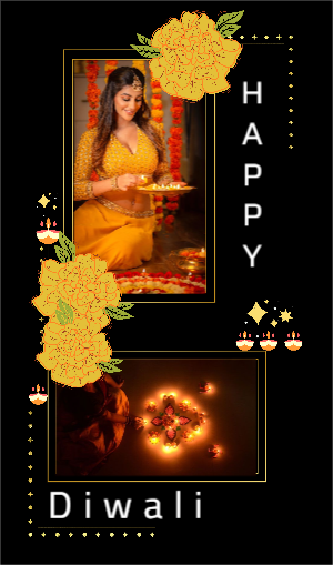Diwali Photo Frame Download Edit Free From COrelDraw Design