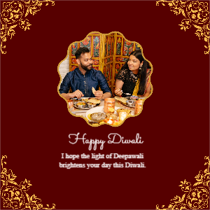 Diwali Couple Photo Frame Download From CorelDraw Design