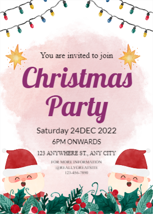 Invited Christmas Party Editable Template