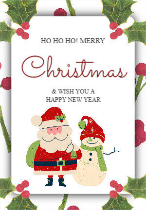 Christmas Card Wishing Template